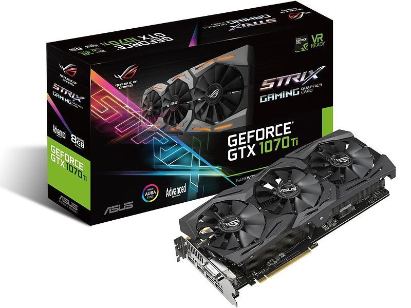 Asus GeForce GTX 1070 Ti Strix Gaming Advanced 2xHDMI 2xDP 8GB - Tek.no